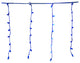 5Mm Blue Icicle LED Light Set On White Wire