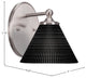 Capri 1-Light Wall Sconce, Brushed Nickel/Black Matrix