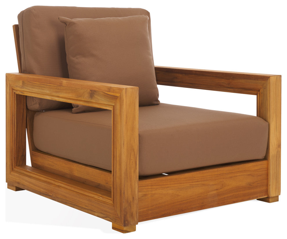 Safavieh Couture Montford Armchair, Natural/Brown