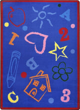 Playful Patterns, Children'S Area Rug, Kid'S Art, 5'4"X7'8", Rainbow