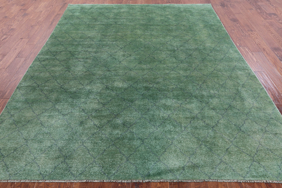 8' 1" X 9' 9" Full Pile Overdyed Hand-Knotted Wool Rug - PR4266