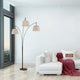 Artiva LUCE 84" Modern LED 3-Arch Antique Bronze Floor Lamp With Dimmer