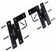 Wrought Iron Cabinet Hinges-Black-Left and Right-Colonial Style-Rust Resistant
