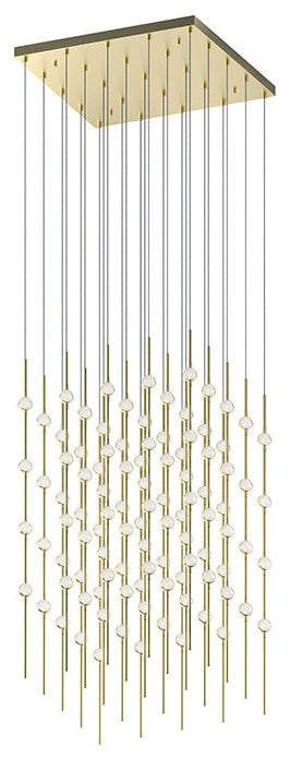 Sonneman 2168.C-27 Constellation Cosmic Cube 100 Light 21"W LED - Satin Nickel