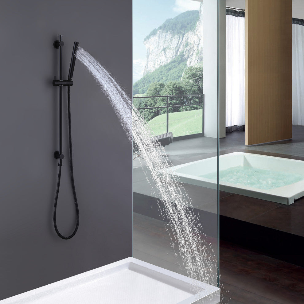Wall Mounted Handheld Shower with Slide Bar-Less Rough-in Valve