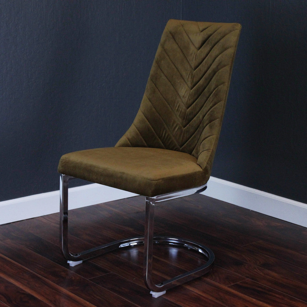Balisa Velvet Chair, Brown Sugar