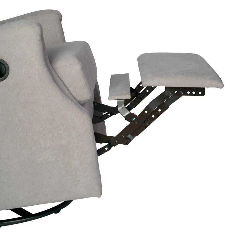Omma Swivel Wingback Recliner Glider Rocker Recliner, Light Gray