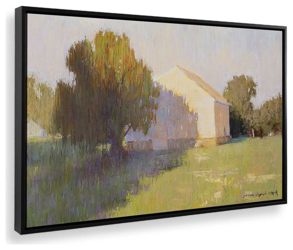 "Dawn's Rustic Charm" - A Canvas Print Celebrating Countryside Serenity
