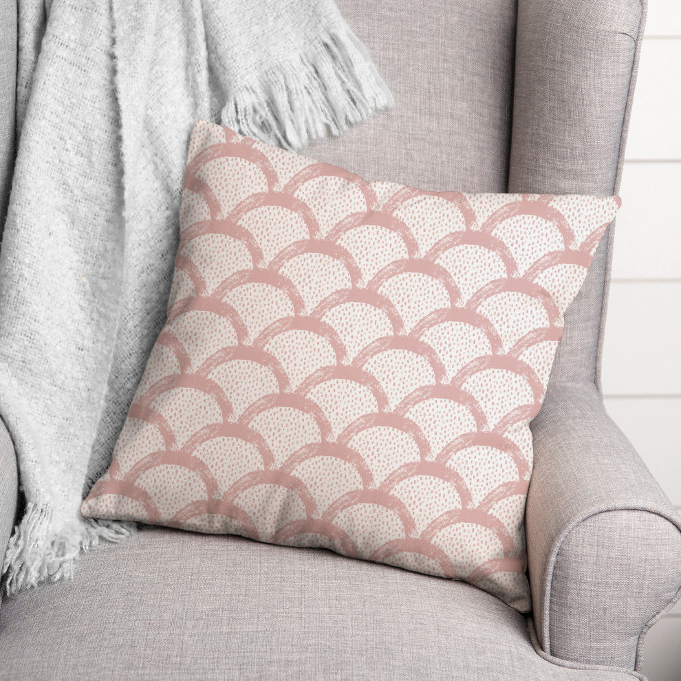 Pink Scallops 18x18 Indoor/Outdoor Pillow
