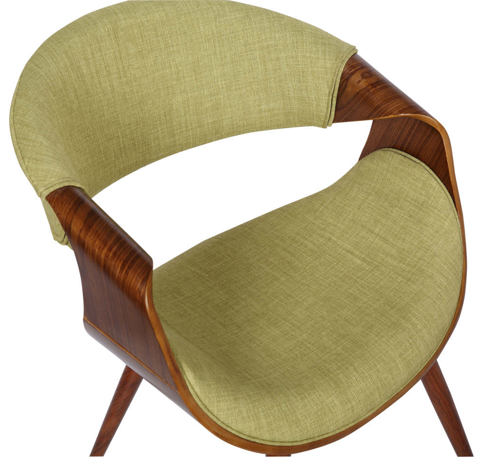 Butterfly Mid-Century Dining Chair, Walnut, Green
