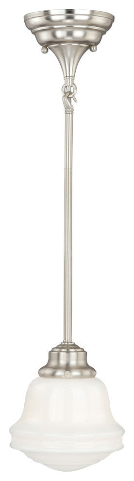 Vaxcel Huntley Mini Pendant, Satin Nickel, 6.75"