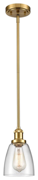 Modern Brass Mini Stem Pendant Light Glass Kitchen Fixture