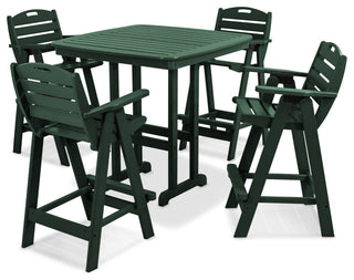Polywood Nautical 5-Piece Bar Set, Green