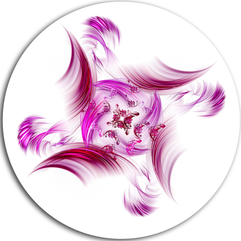 Rotation Of Small Universe Purple Flower, Floral Disc Metal Art, 23"