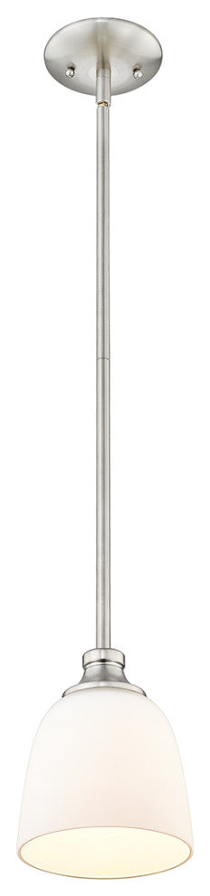 Alberta 1 Light 6" Brushed Nickel Mini-Pendant