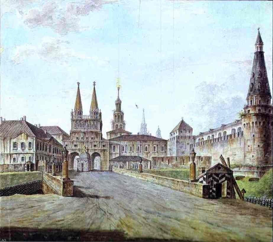 Fedor Yakovlevich Alekseev View of Moscow Near the Iversky Wall Decal