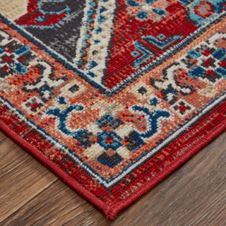 Weave & Wander Kezia Rug, True Red/River Blue, 12ft-10in x 15ft
