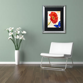Color Bakery 'Gerbera Daisy' Art, Silver Frame, Black Matte, 16"x20"