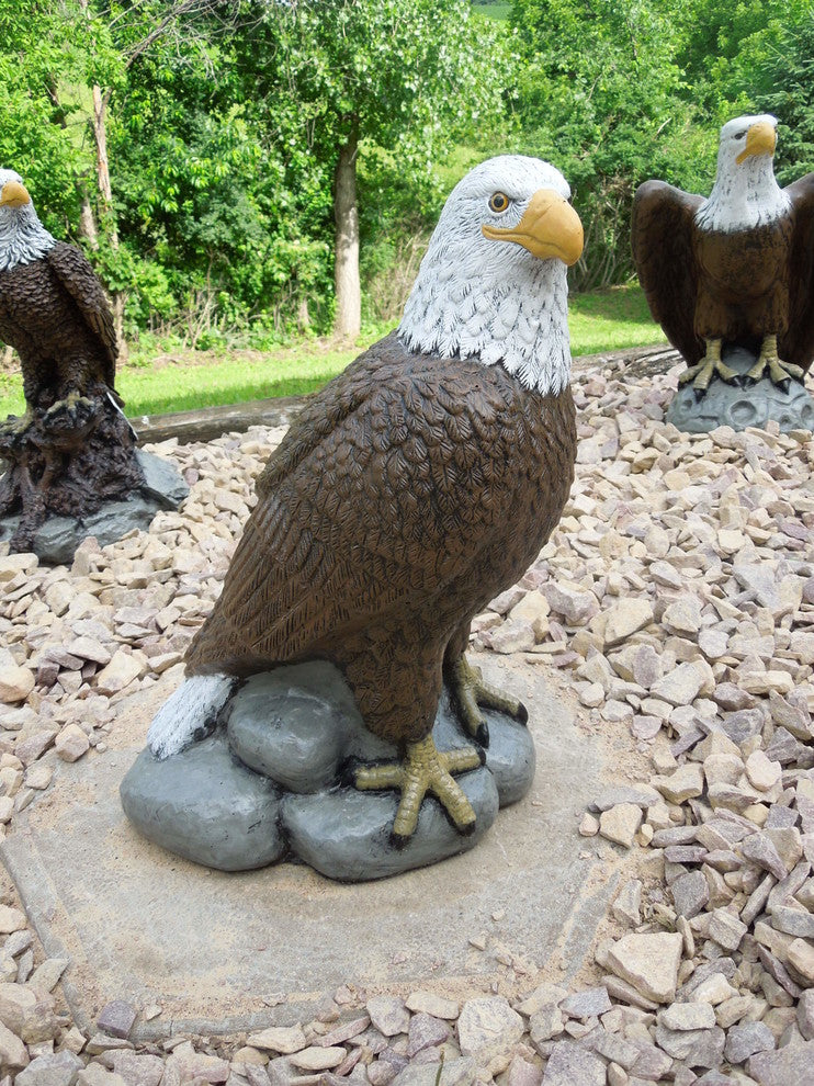 Collector Series Concrete Eagle Statue in Detail Painted Finish