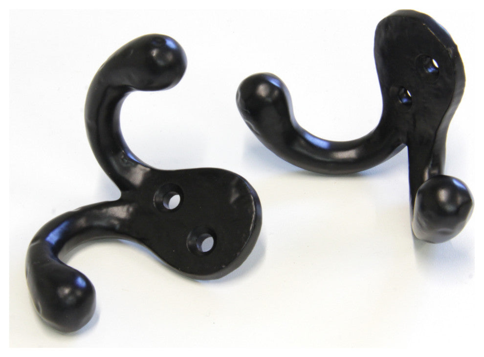 RCH Decorative Iron Wall Hook, 1.3 Inch, Various Finishes, Black, 1.3 Inch