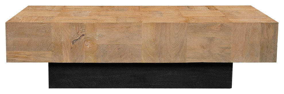 Camilla 2-piece Solid Wood Living Room Table Set, Brown, Rectangular
