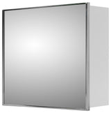Deluxe Series Medicine Cabinet, 24"x24", Stainless Steel Frame, Surface Mount
