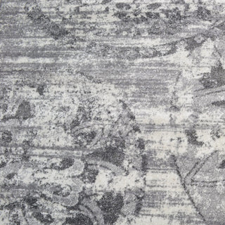 MACHINE MADE HEATSET POLYPROPYLENE AREA RUGS -Silver Ivory,Contemporary Design, [Runner] 3'2''x10'