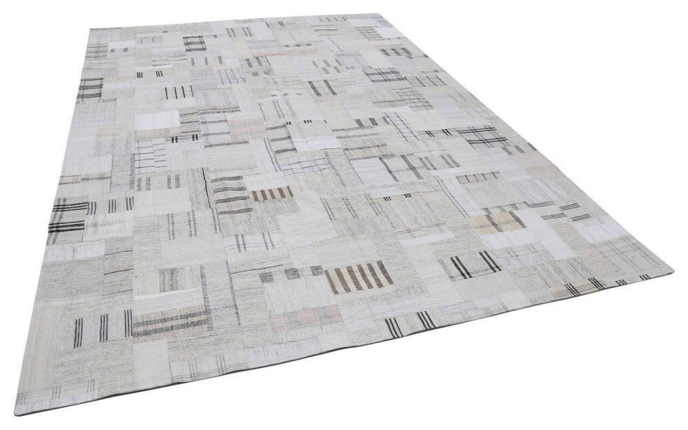 Rug N Carpet - Handmade Oriental 8' 8'' x 12' 2'' Rustic Patchwork Kilim Rug