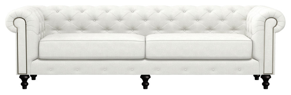 Nativa Interiors London 103" Sofa, Off White, Deep Plush Depth