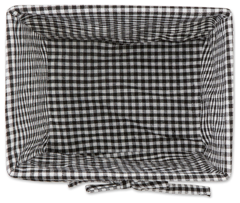 Medium Antique White Chicken Wire Black & White Check Liner Basket (Set of 2)
