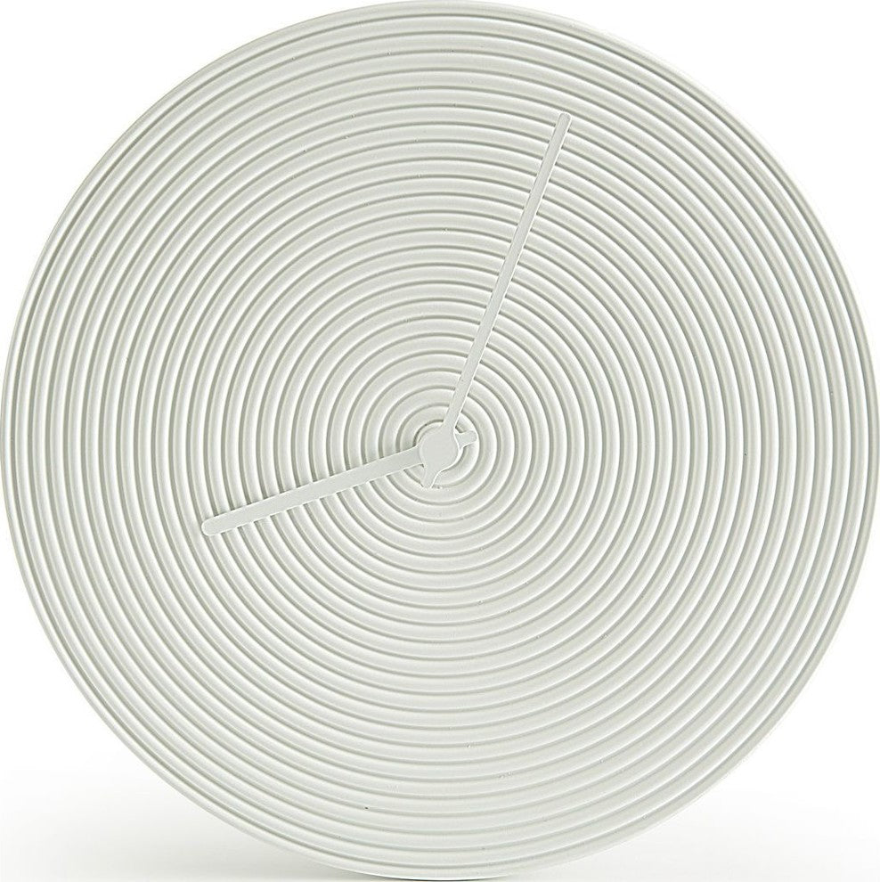 Atipico Ring Ceramic Wall Clock, Signal White