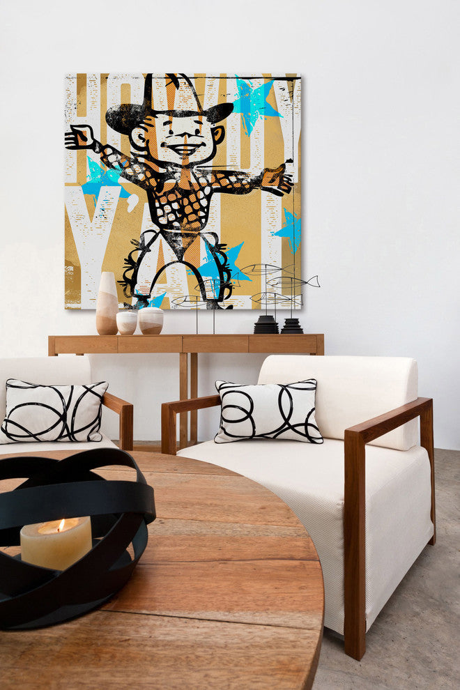 Marmont Hill, "Howdy Yall Boy" by Rick Martin Painting on Wrapped Canvas, 18x18