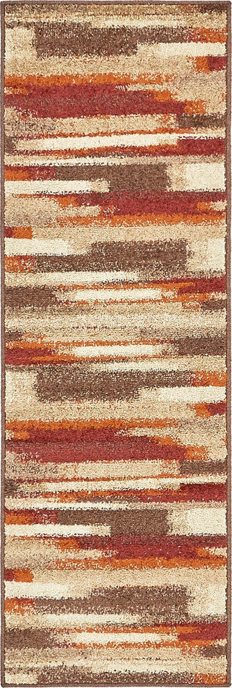 Unique Loom Multicolored Autumn Wheat 2' 0 x 6' 0 Runner Rug