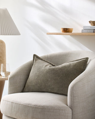 Galey Alix x Livabliss Karling GAKA-001 Pillow, Taupe, 13"L x 20"W, Down Insert