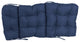 22"X45" Spun Polyester Solid Outdoor Tufted Chair Cushion, Azul