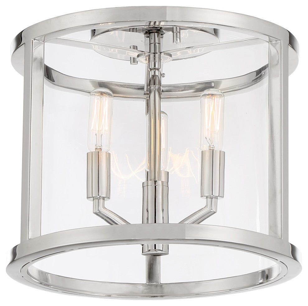 Crystorama Devon Three Light Lantern DEV-B8003-PN
