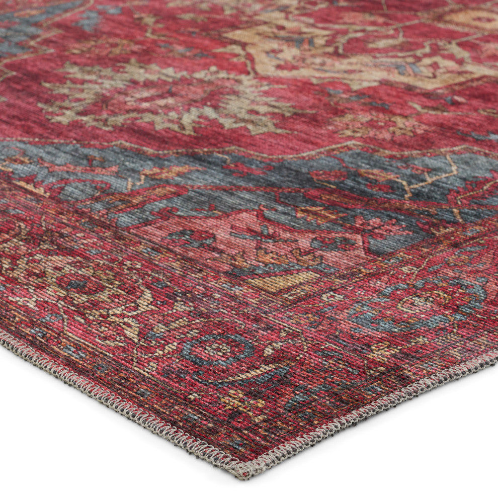 Vibe by Jaipur Living Gloria Medallion Red/ Blue Area Rug 7'10"X10'