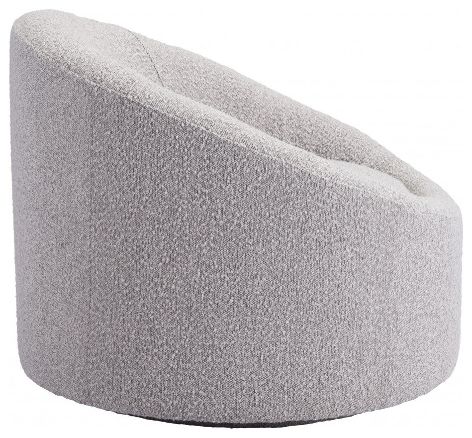 Light Gray Plush Accent Chair