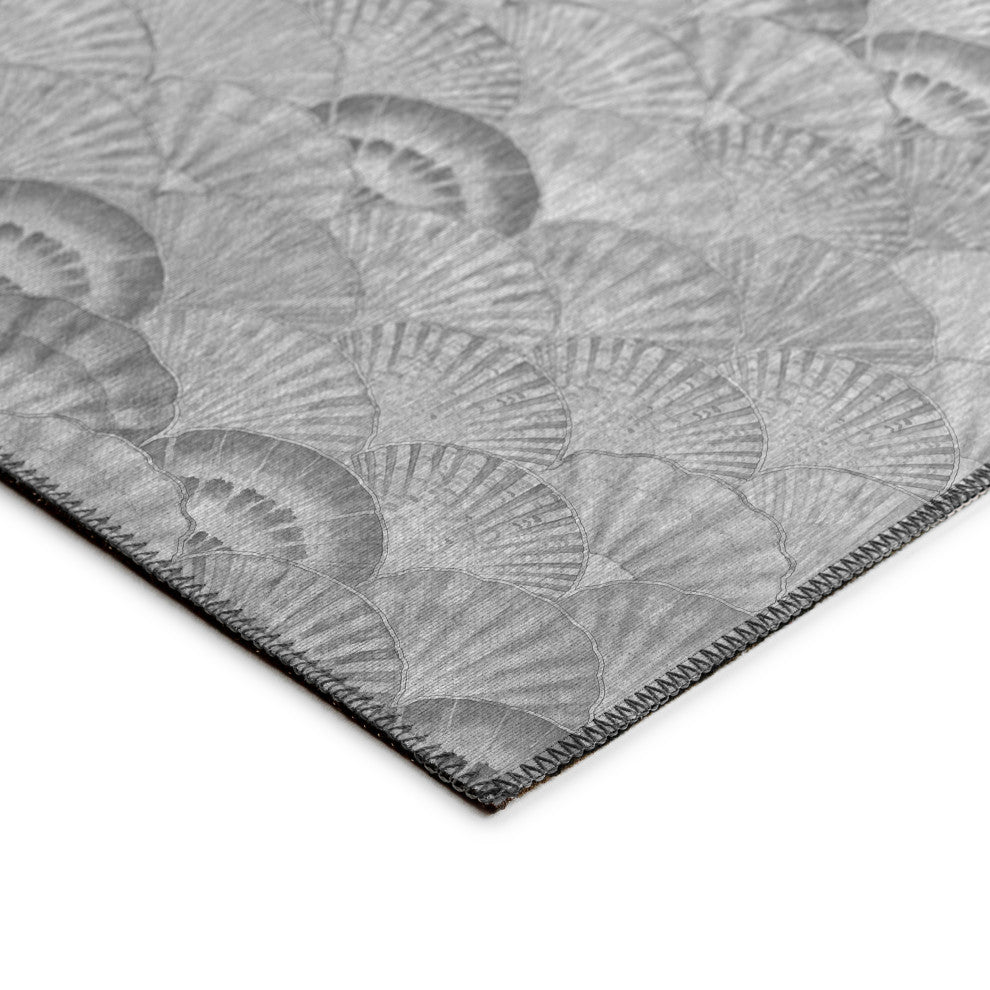 Indoor/Outdoor Seabreeze SZ2 Silver Machine Washable 5' x 7'6" Rug