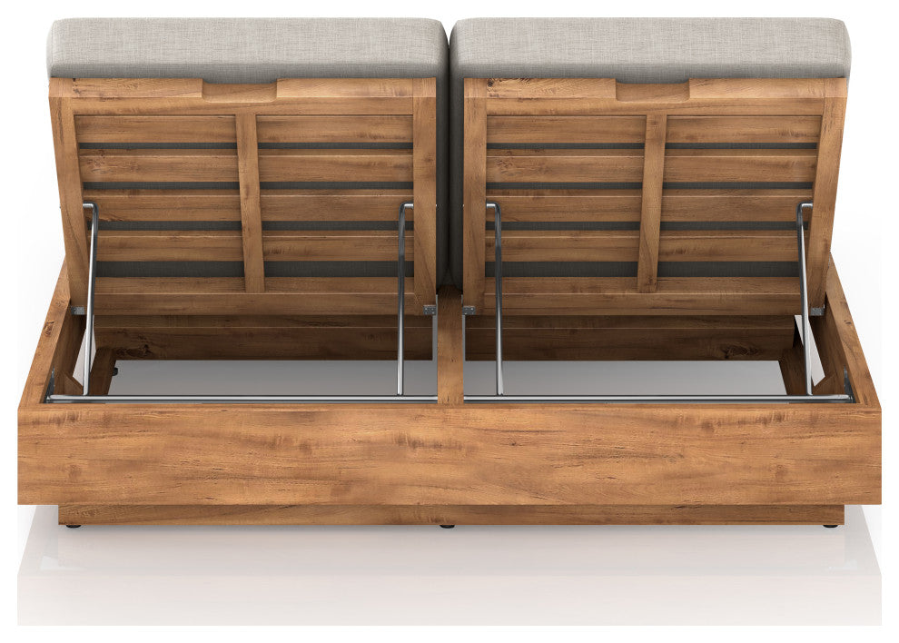 Kinta Outdoor Double Chaise Lounge-Stone