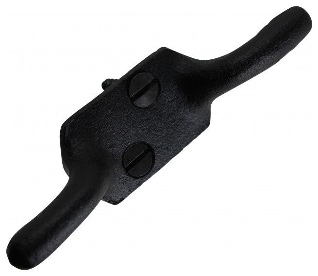 Black Wrought Iron Cleat Hooks Rope Holder for Window Cleat Hook Set of 4