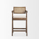 Indie Medium Brown With Cane Counter Stool