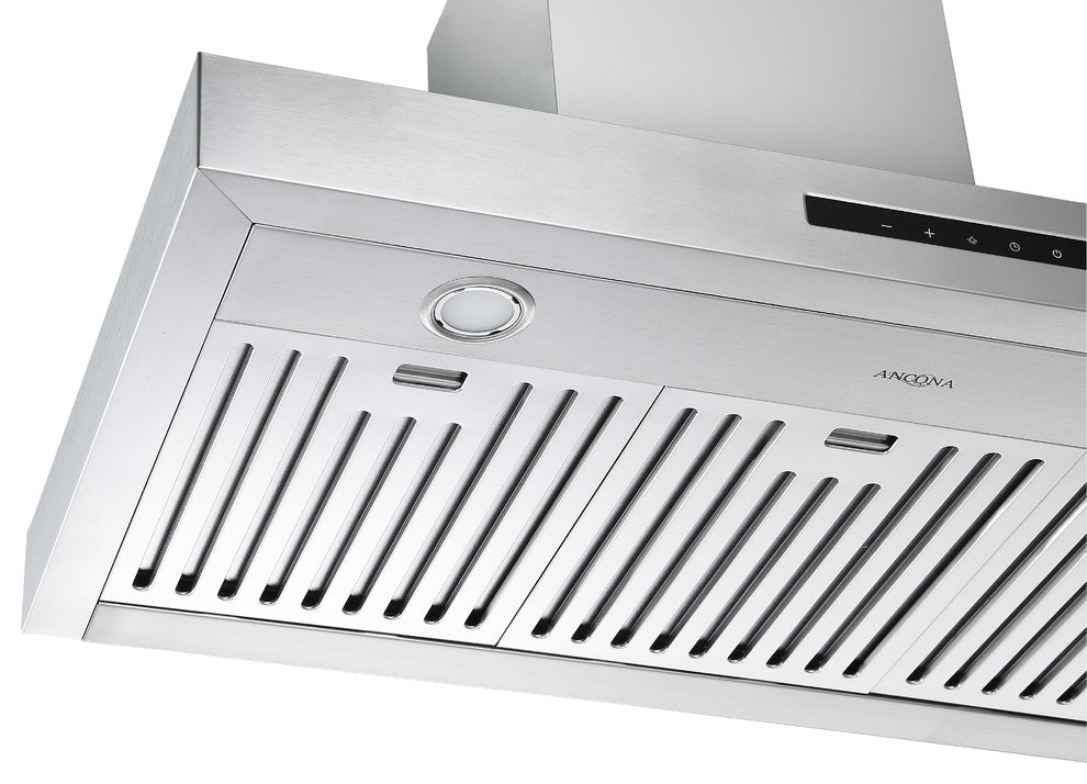 Moderna Wall Mount Rectangular Range Hood with Night Light, 36"