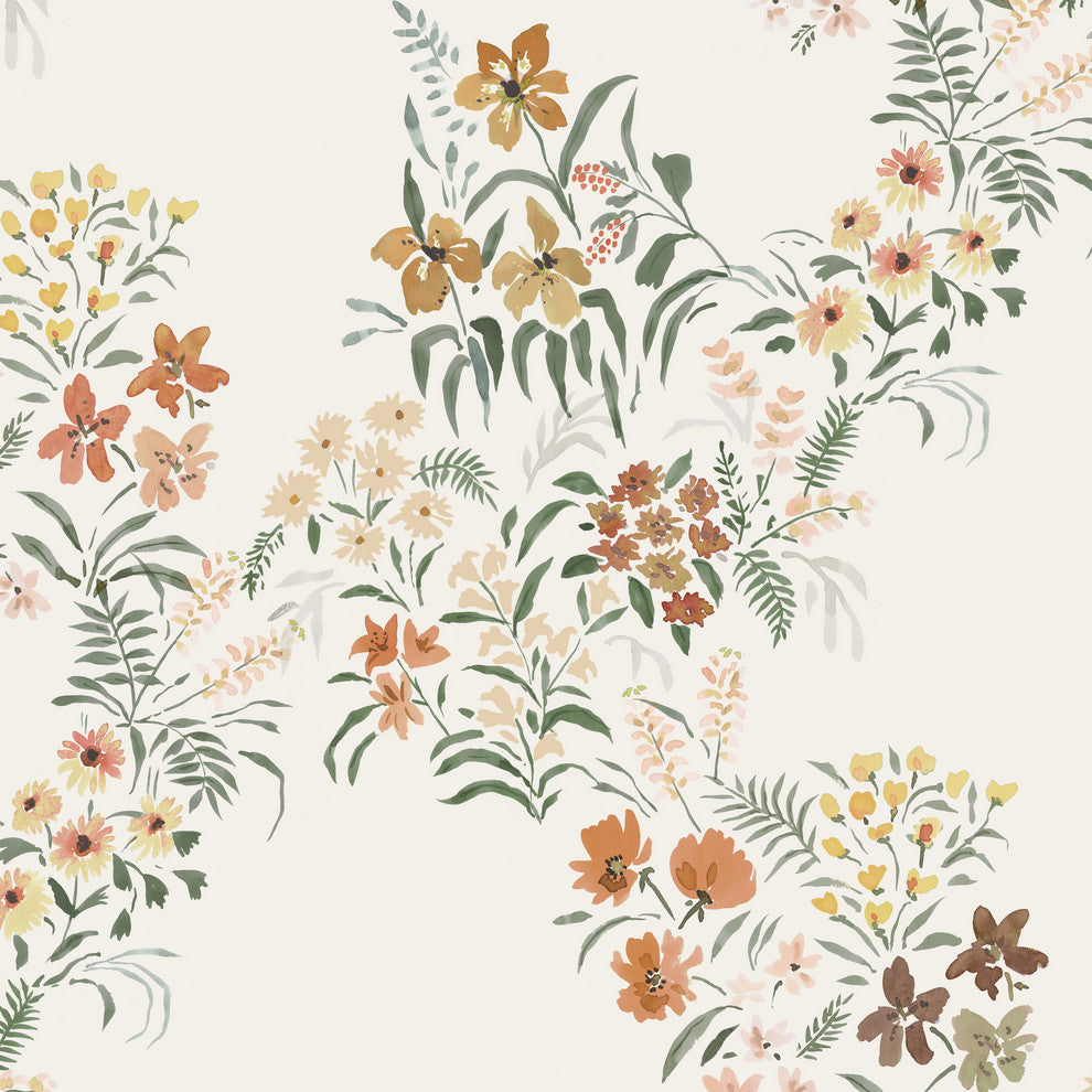 Bern King Slipcover Bed With Ties, Lucinda Floral Harvest
