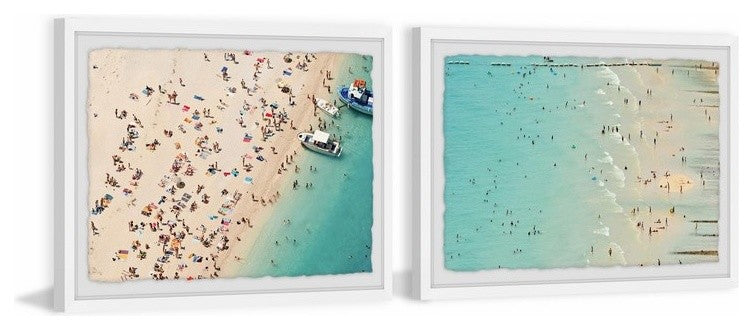 Aerial Beach Views Diptych, 72"x24"
