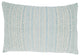 Woven Pillow With Line Design, Aqua, 16"x24", Poly Filled