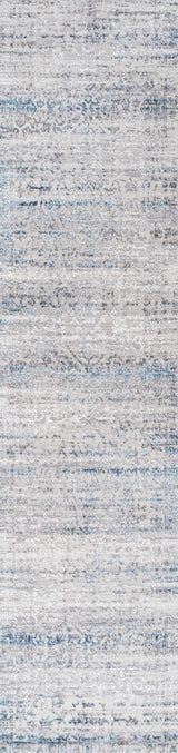 Tidal Modern Strie' Area Rug, Gray/Blue, 2'x8'
