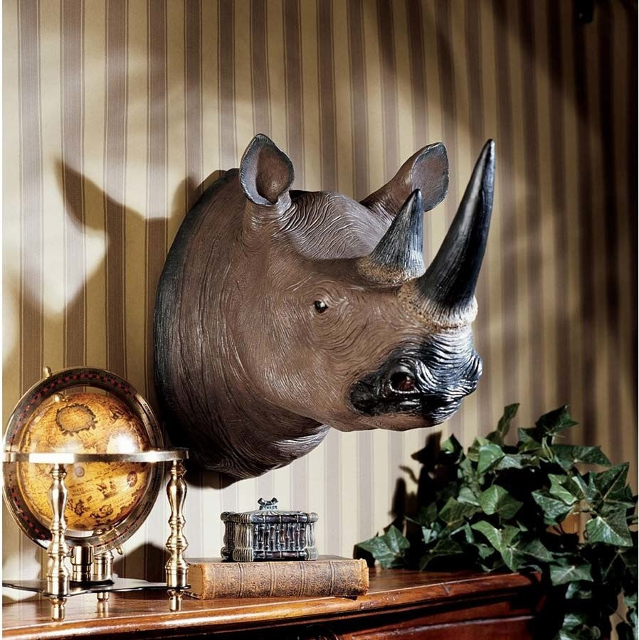 Black Rhinoceros Wall Trophy