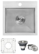 Ruvati RVH8115 15x15" Single Bowl Stainless Steel 16 Gauge Bar Prep Sink