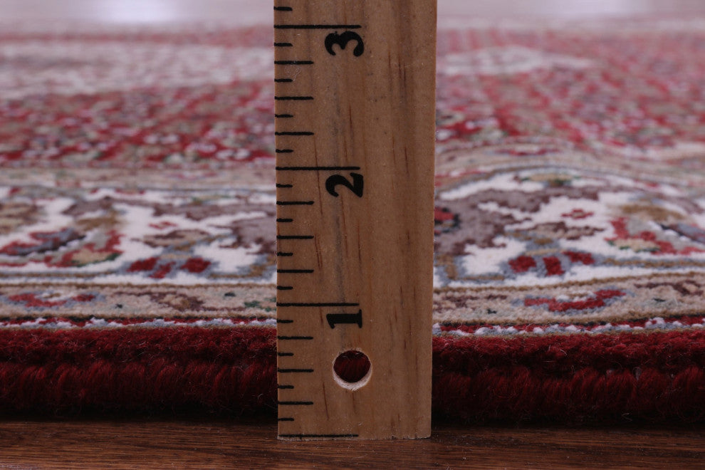 4' 3" X 20' 3" Runner Persian Tabriz Handmade Wool & Silk Rug - Q13021